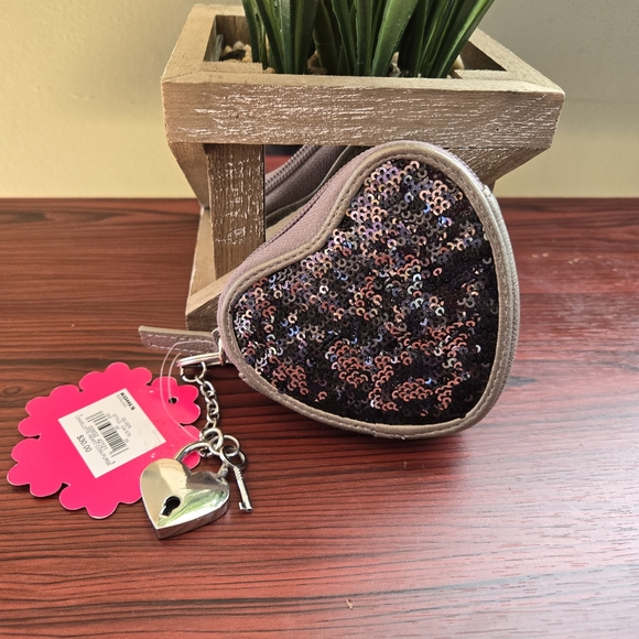 Candies Other - Candies Charlotte Heart Coin purse Gray/Black/Silver